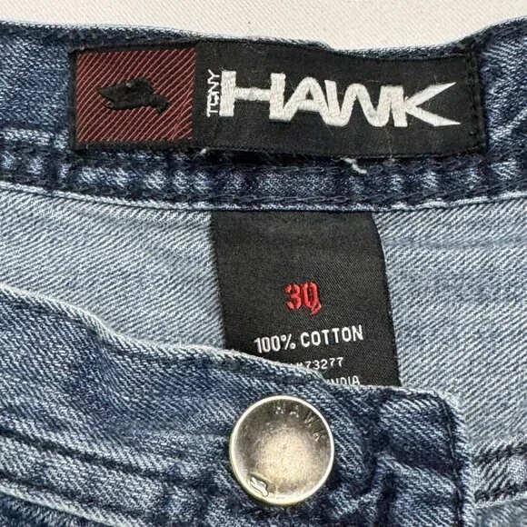 Tony Hawk Men’s Blue Straight Leg Jeans Patches Graphic Detail Size 30 - Picture 12 of 16